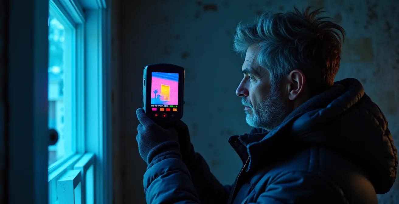 Diagnostic de performance énergétique montrant une maison classée F