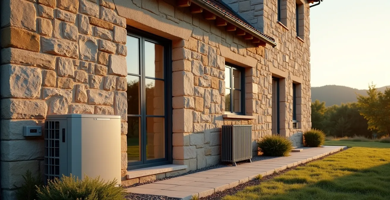 Installation d'un système de chauffage hybride dans une maison ancienne française en rénovation